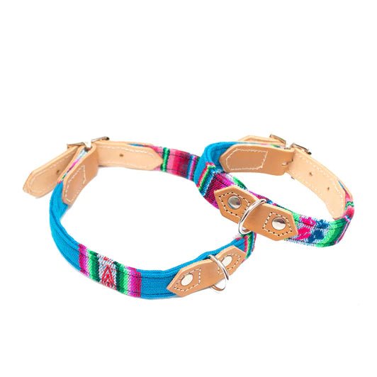 Hiro & Wolf Inca Blue Dog Collar