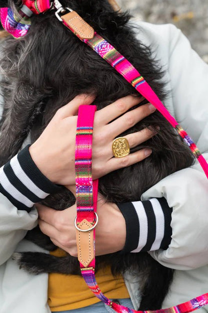 Hiro + Wolf Inca Pink Classic Dog Lead