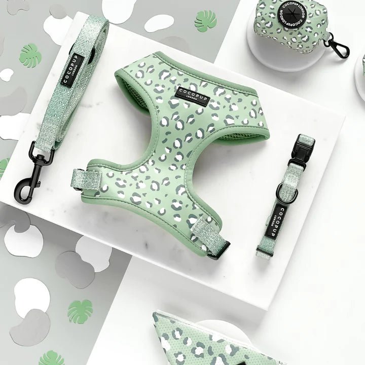 Sage Leopard Adjustable Neck Harness