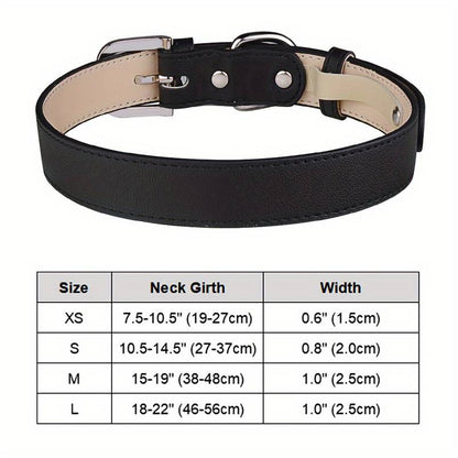 Soft Leather Collar - Black
