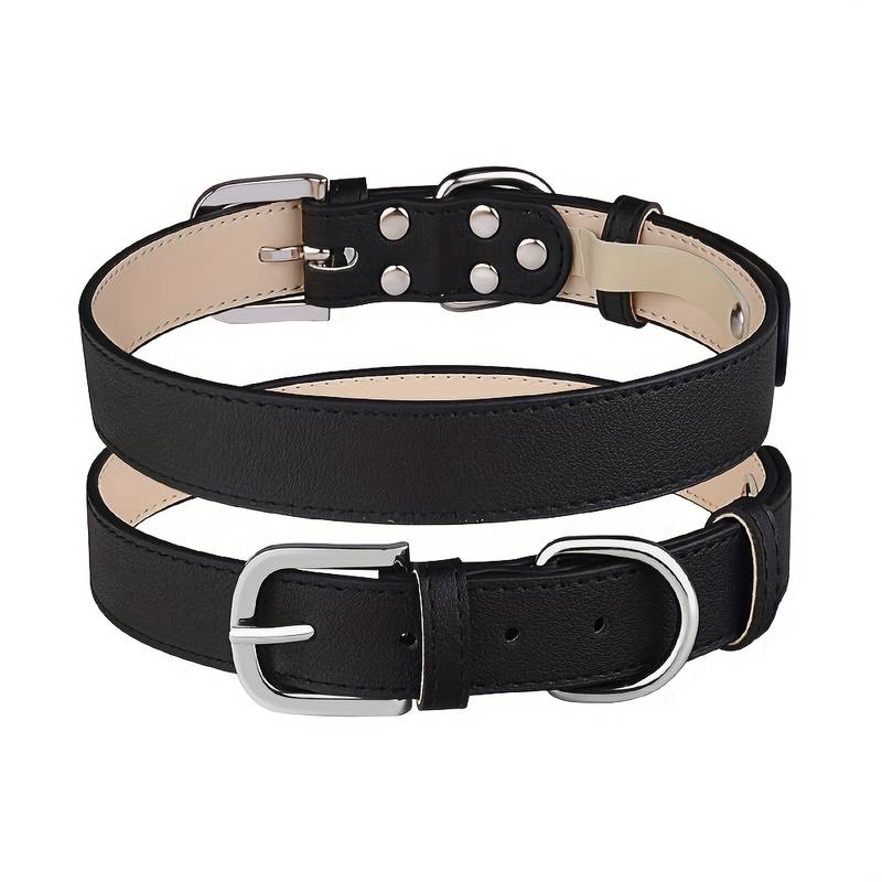 Soft Leather Collar - Black