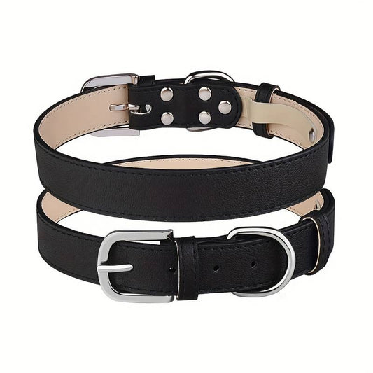 Soft Leather Collar - Black