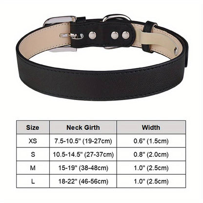 Soft Leather Collar - Black