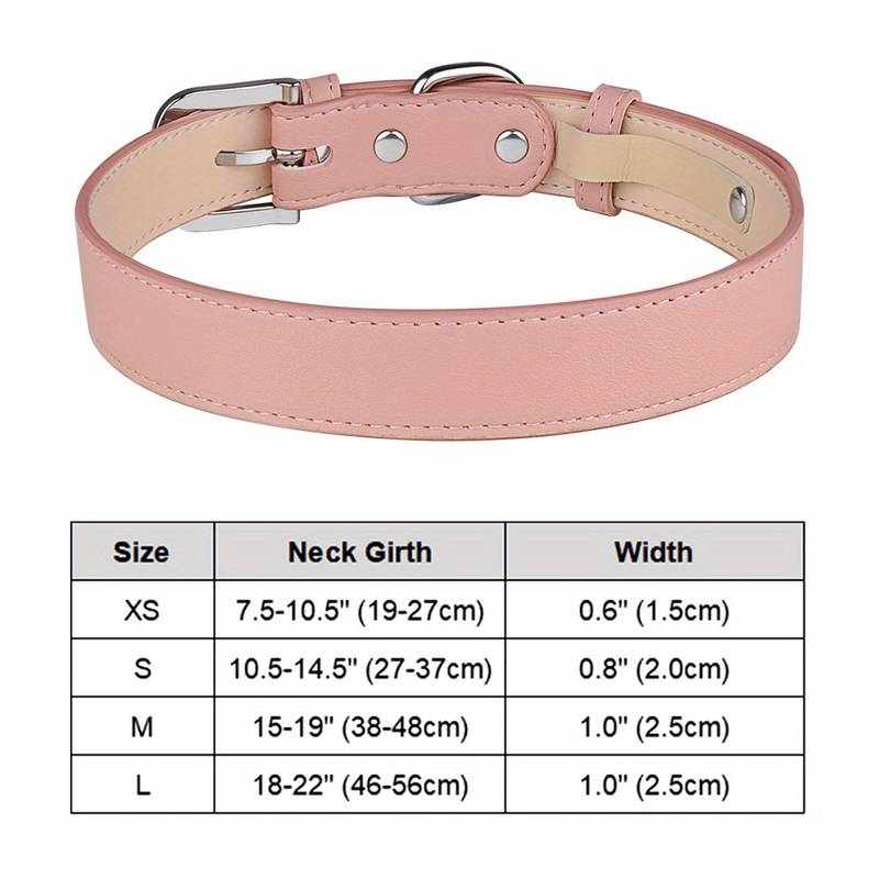 Soft Leather Collar - Pink