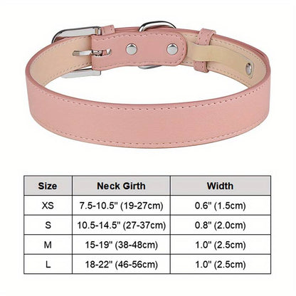 Soft Leather Collar - Pink