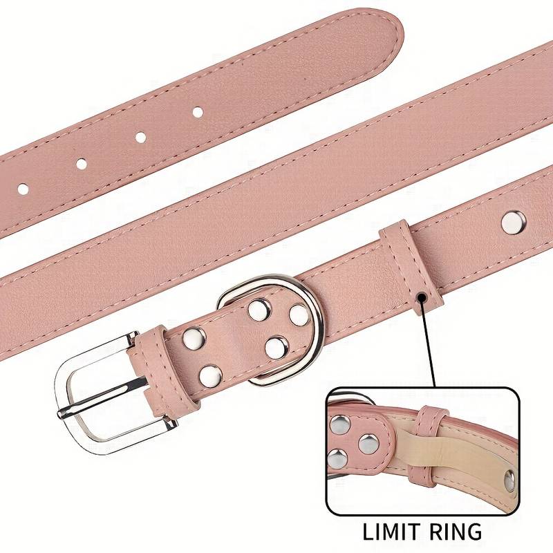 Soft Leather Collar - Pink